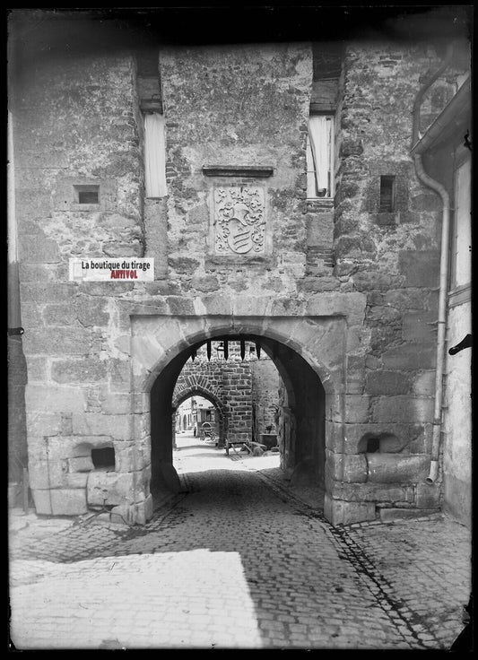 Plaque verre photo négatif noir et blanc 13x18 cm RIQUEWIHR France vintage