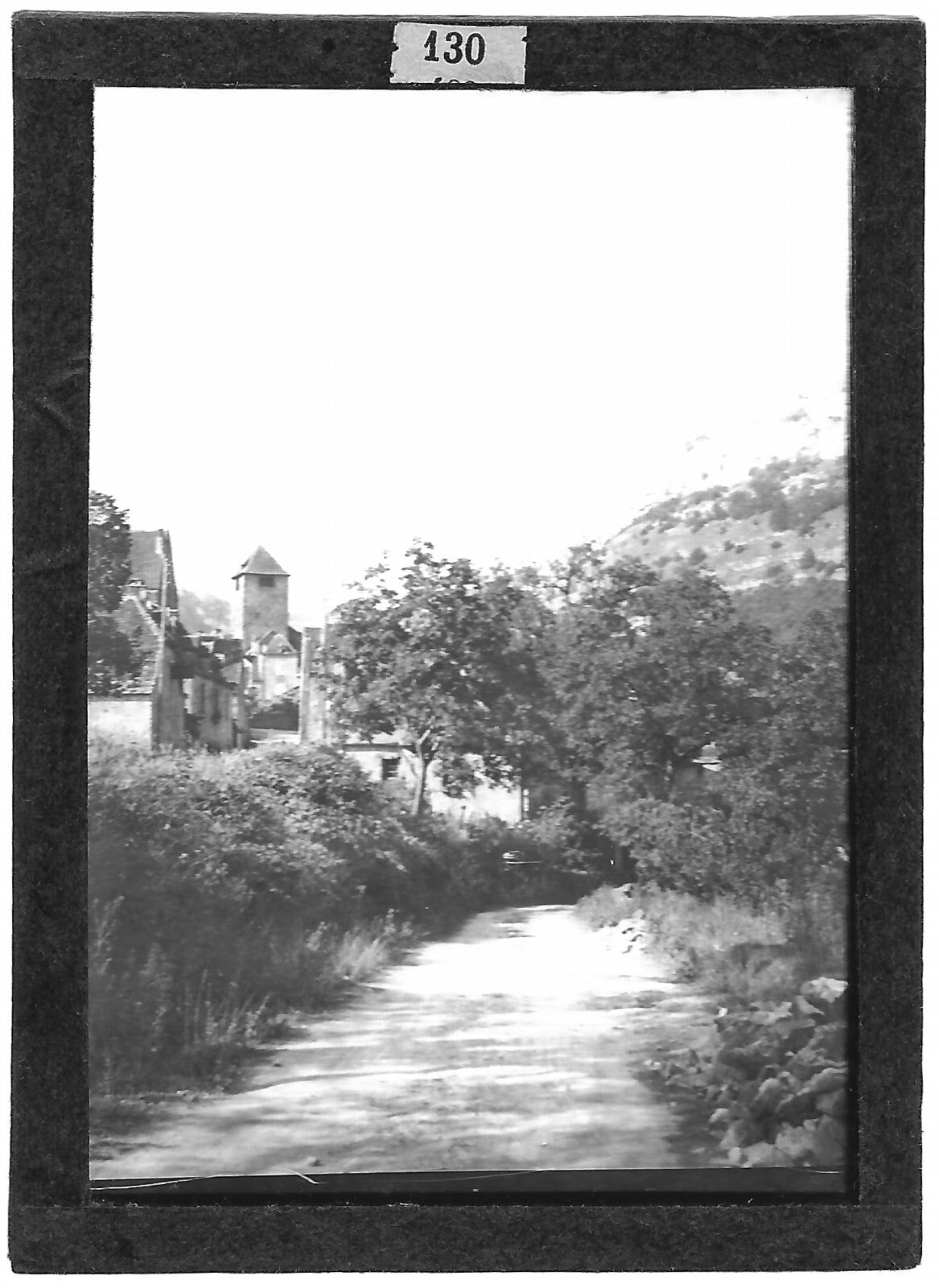 Plaque verre photo ancienne positif noir et blanc 6x9 cm Cévennes France