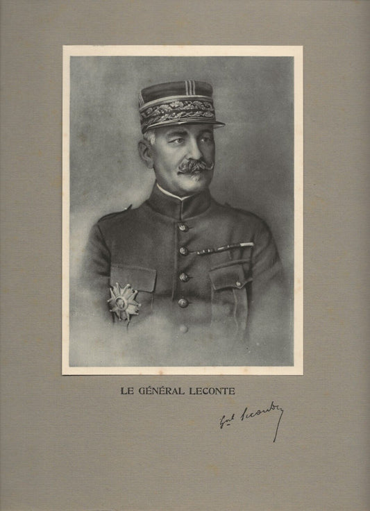 Photo ancienne, portrait militaire général Leconte, France noir et blanc vintage