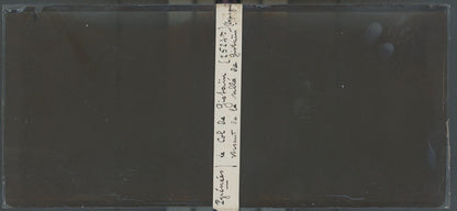 Col de Gistaín, Pyrénées, plaque verre, photo ancienne stéréo, sépia 6x13 cm
