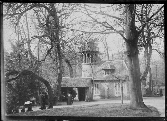 Plaque verre photo ancienne négatif 6x9 cm Trianon Versailles Parc, personnages - La Boutique Du Tirage 