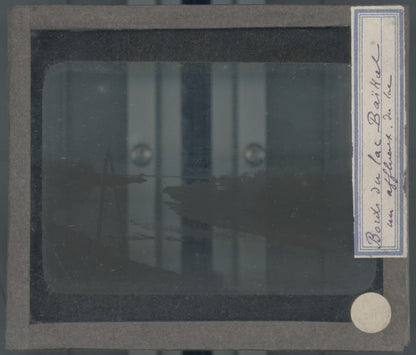 Lac Baïkal, Russie, photo plaque verre, noir & blanc, positif 8,5x10 cm