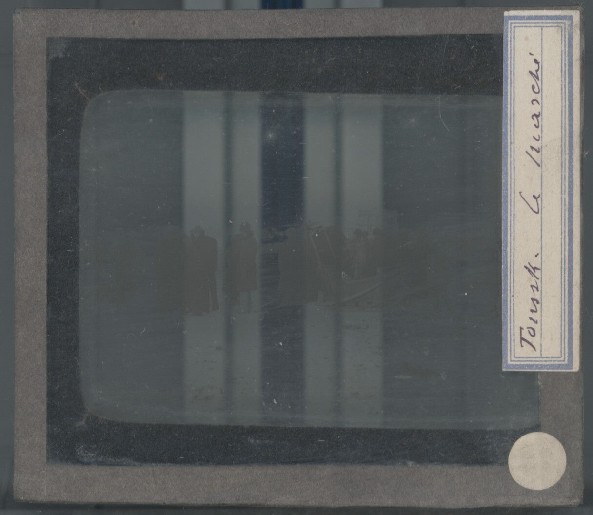 Marché de Koursk, Russie, photo plaque verre, noir & blanc, positif 8,5x10 cm