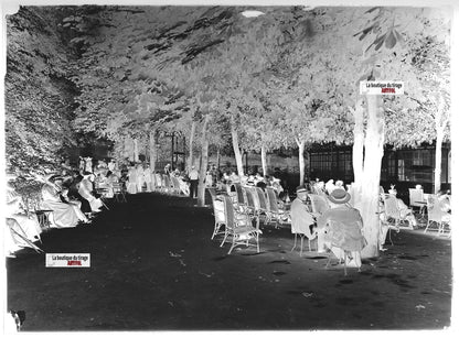 Plaque verre photo négatif noir et blanc 13x18 cm Bourbonne, Haute-Marne