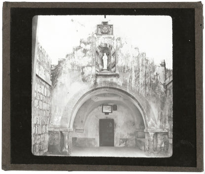Grotte du Lait Bethléem, photo ancienne plaque de verre, positif 8,5x10 cm