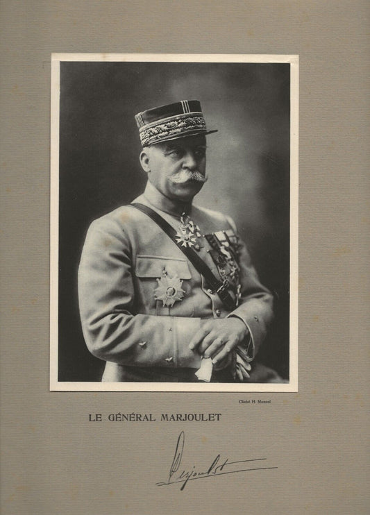 Photo ancienne, portrait militaire général Marjoulet, cliché Henri Manuel