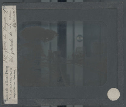 Via Appia, Rome, Italie, photo plaque verre, noir & blanc, positif 8,5x10 cm