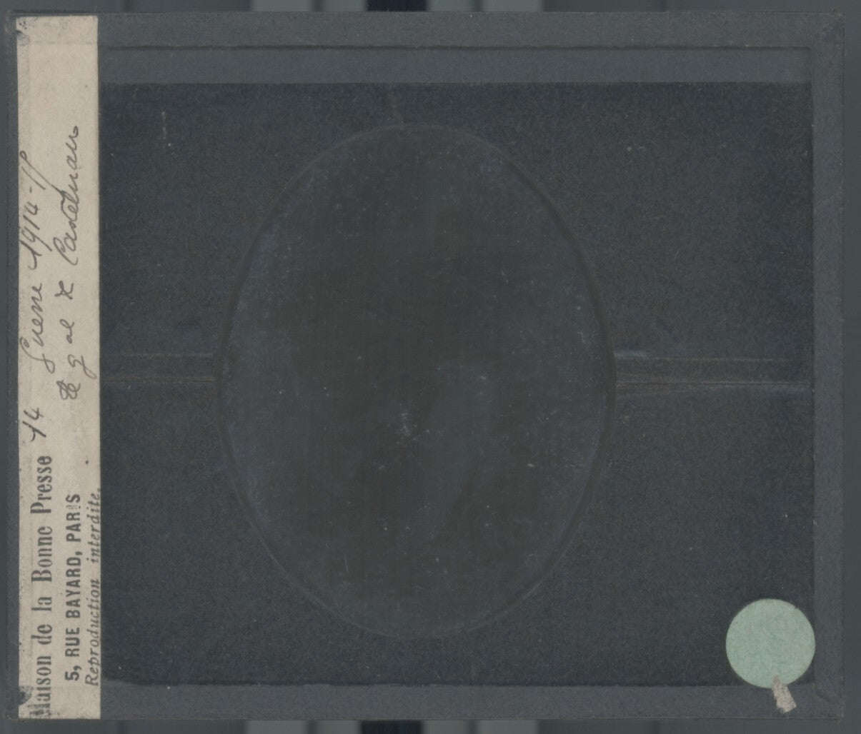 Général De Castelnau, photo plaque verre, noir & blanc, positif 8,5x10 cm