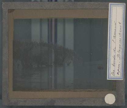 Blagovechtchensk, bateau, photo plaque verre, noir & blanc, positif 8,5x10 cm