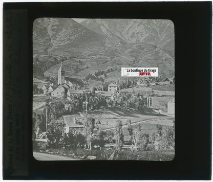De Grenoble à La Salette-Fallavaux, photo plaque verre, positif 8,5x10 cm