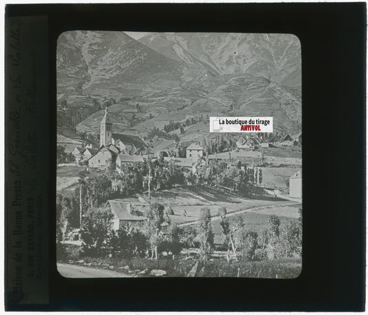 De Grenoble à La Salette-Fallavaux, photo plaque verre, positif 8,5x10 cm