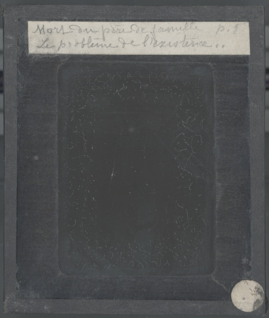 Scène religieuse, religion, dessin peinture, plaque verre, positif 8,5x10 cm