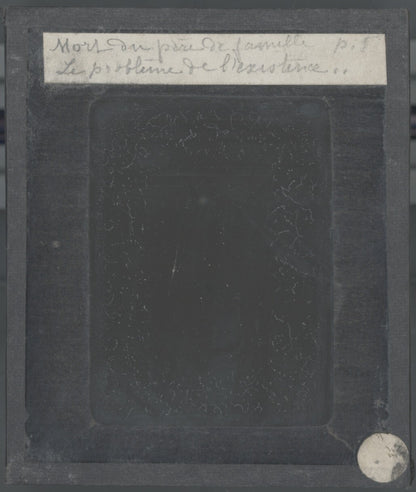 Scène religieuse, religion, dessin peinture, plaque verre, positif 8,5x10 cm