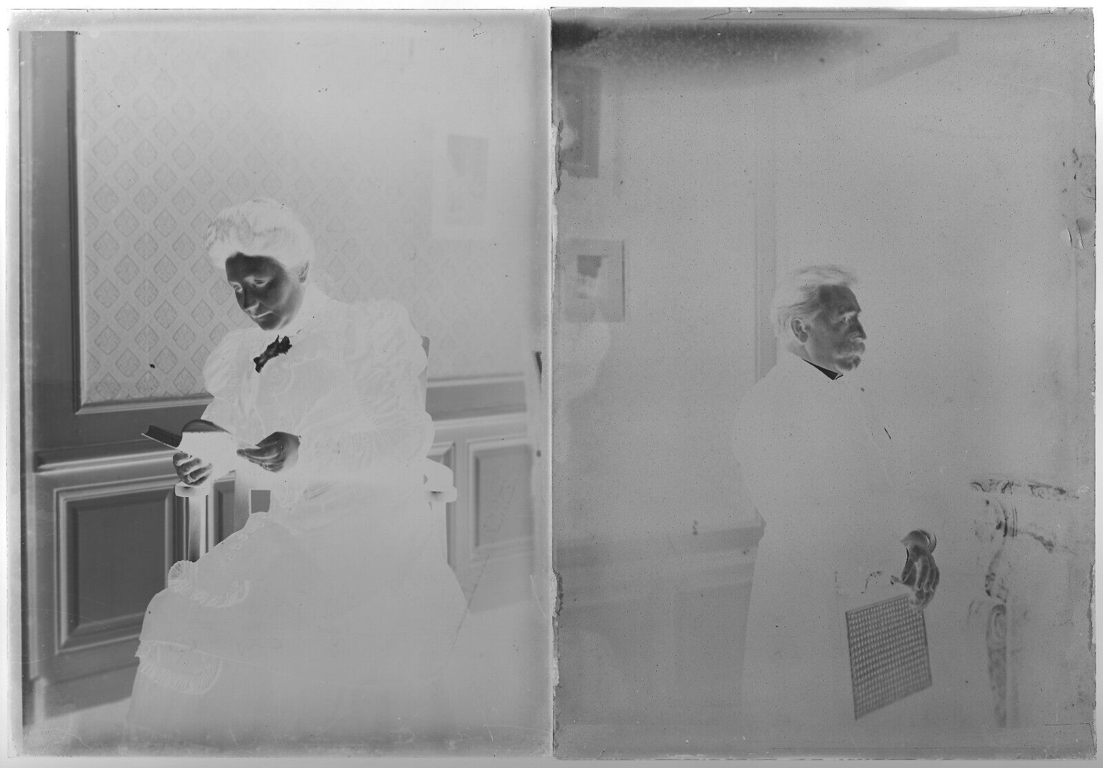 Belgique, femmes, photos anciennes plaque de verre, lot de 10 négatifs 13x18 cm