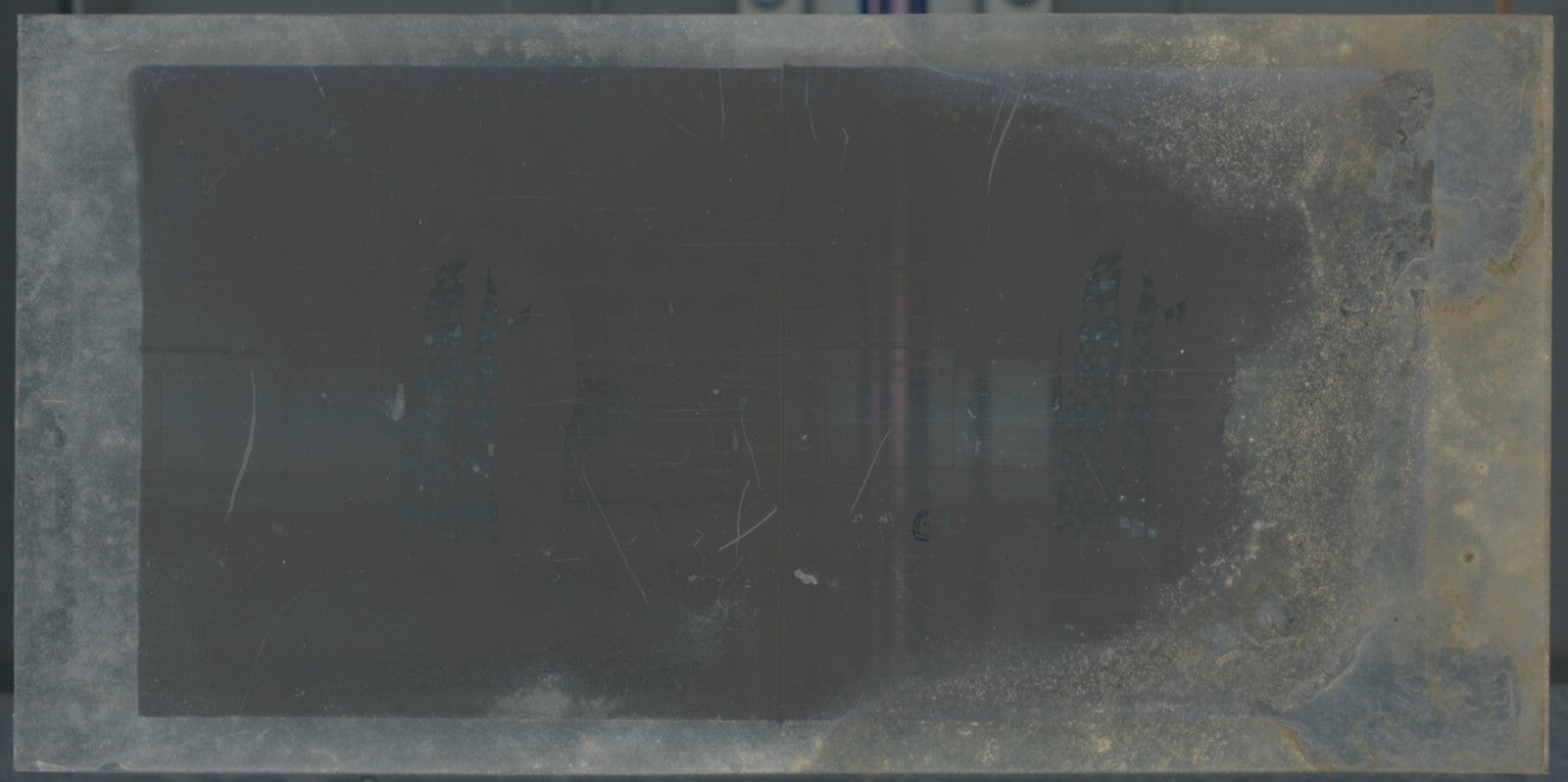 Scène de vie, Longchamp, Paris, plaque verre stéréoscopique, positif 8,5x17 cm