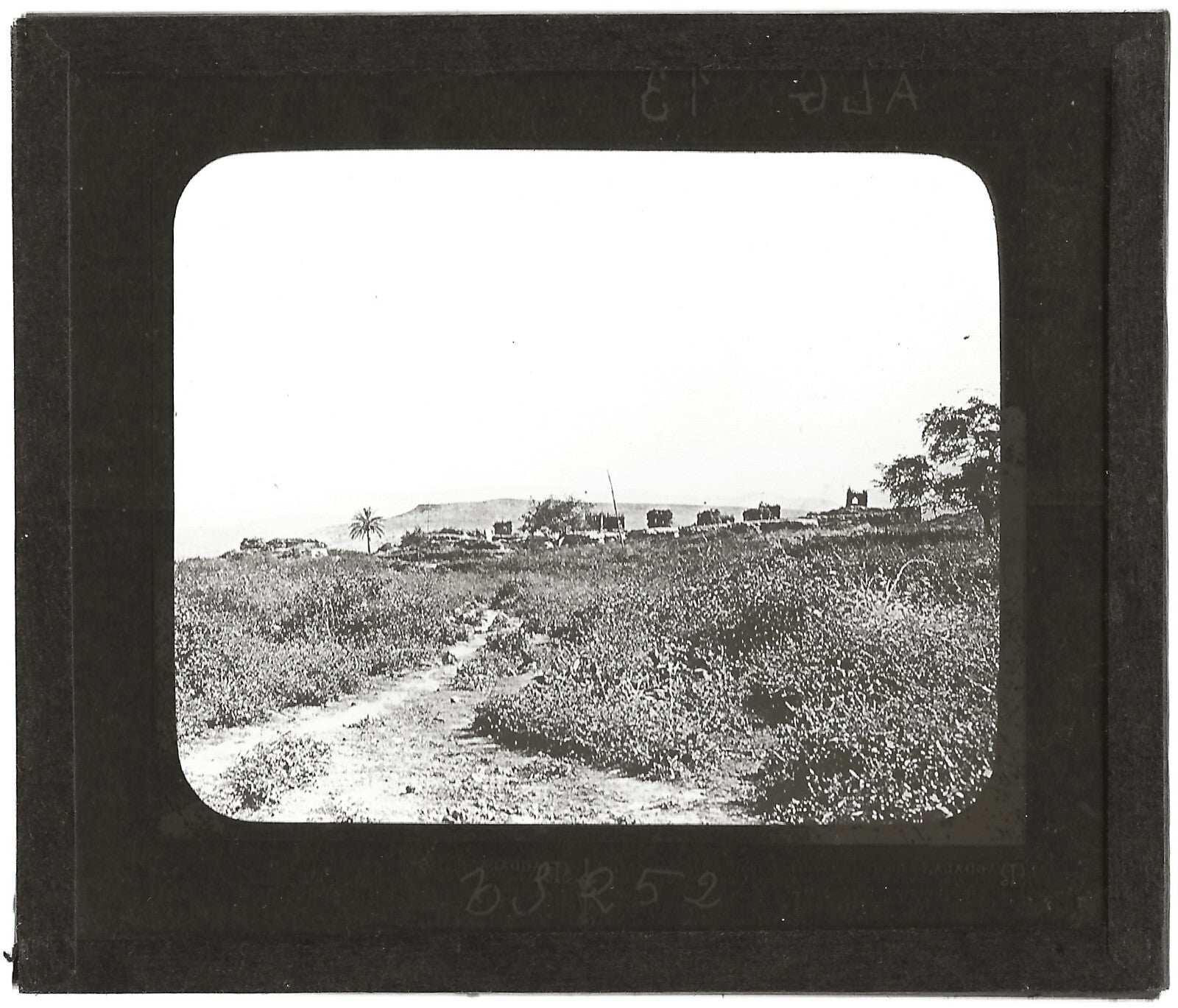 Magdala, Israël, photo ancienne plaque de verre, positif 8,5x10 cm