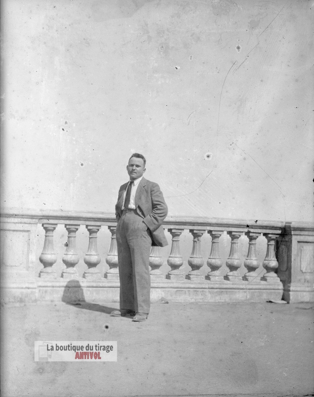 Portrait homme, Oran, Algérie, plaque verre, photo ancienne, négatif 9x12 cm