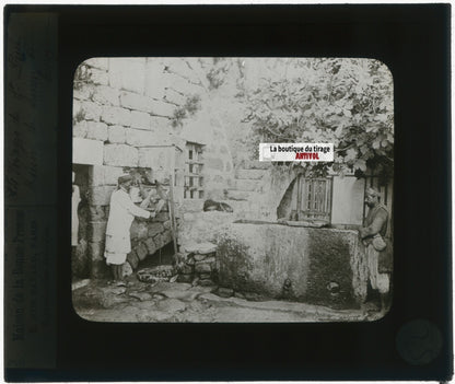 Jaffa, Simon le Corroyeur, photo plaque verre, noir & blanc, positif 8,5x10 cm