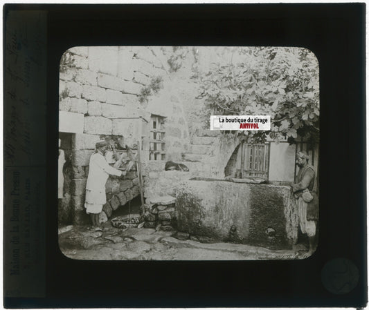 Jaffa, Simon le Corroyeur, photo plaque verre, noir & blanc, positif 8,5x10 cm