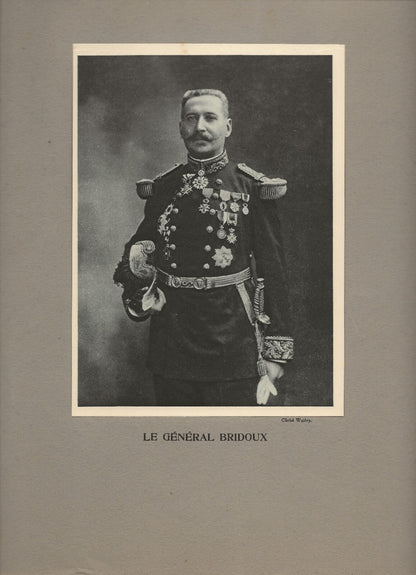 Photo ancienne, portrait militaire général Bridoux, cliché Waléry, France