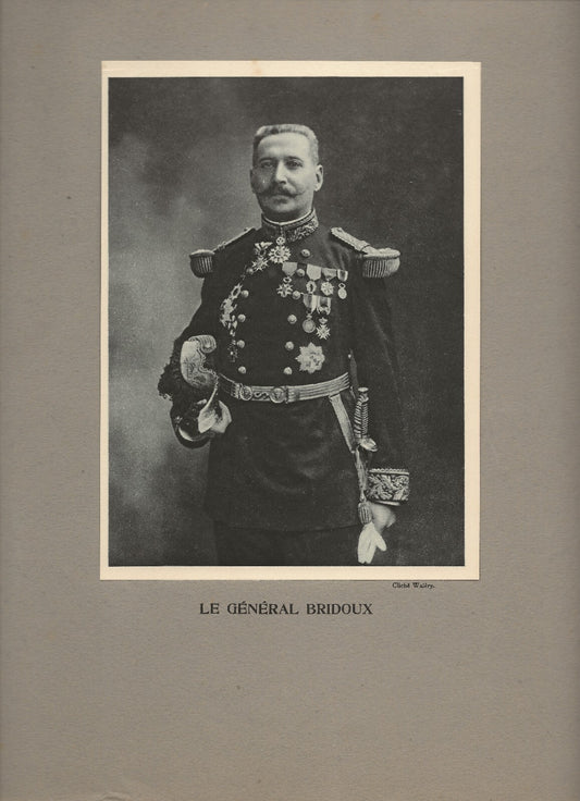Photo ancienne, portrait militaire général Bridoux, cliché Waléry, France
