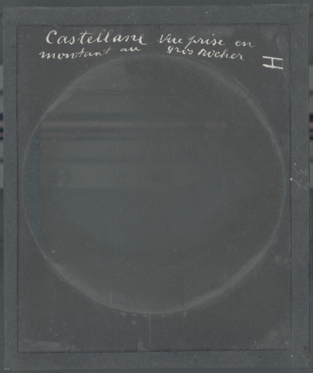 Village Castellane, Provence, photo ancienne plaque de verre, positif 8,5x10 cm