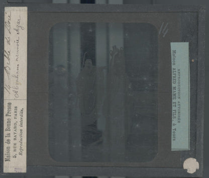 Histoire, Bible Doré, dessin, plaque de verre, noir & blanc, positif 8,5x10 cm