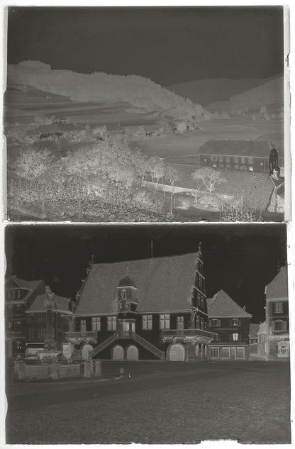 Alsace, Molsheim, Bergheim, photo plaque verre, lot de 12 négatifs 9x12 cm