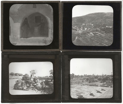 Palestine Jérusalem voyage, photos plaques de verre, lot 10 positifs 8,5x10 cm