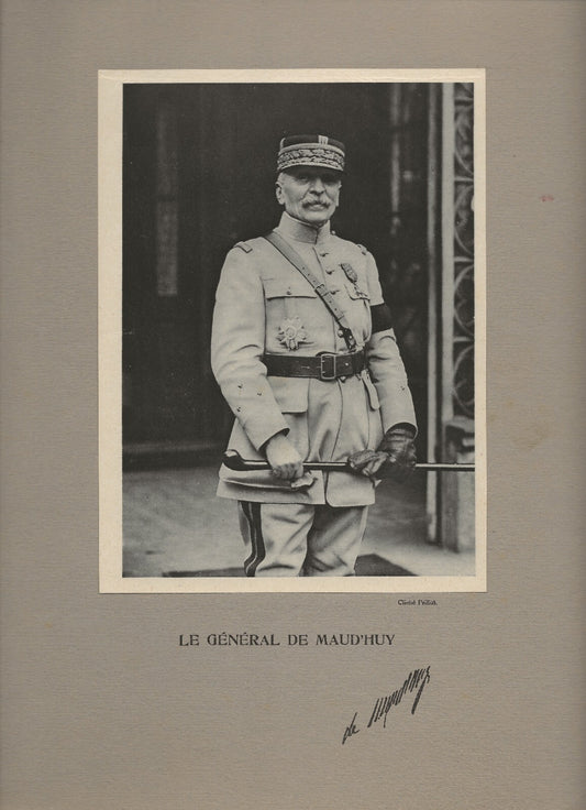 Photo ancienne, portrait militaire général Maud'Huy, cliché Prillot, France