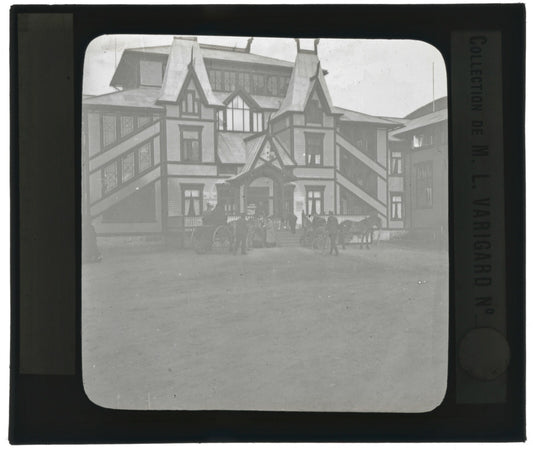 Dalen Hotel, Norvège, photo ancienne plaque de verre, positif 8,5x10 cm