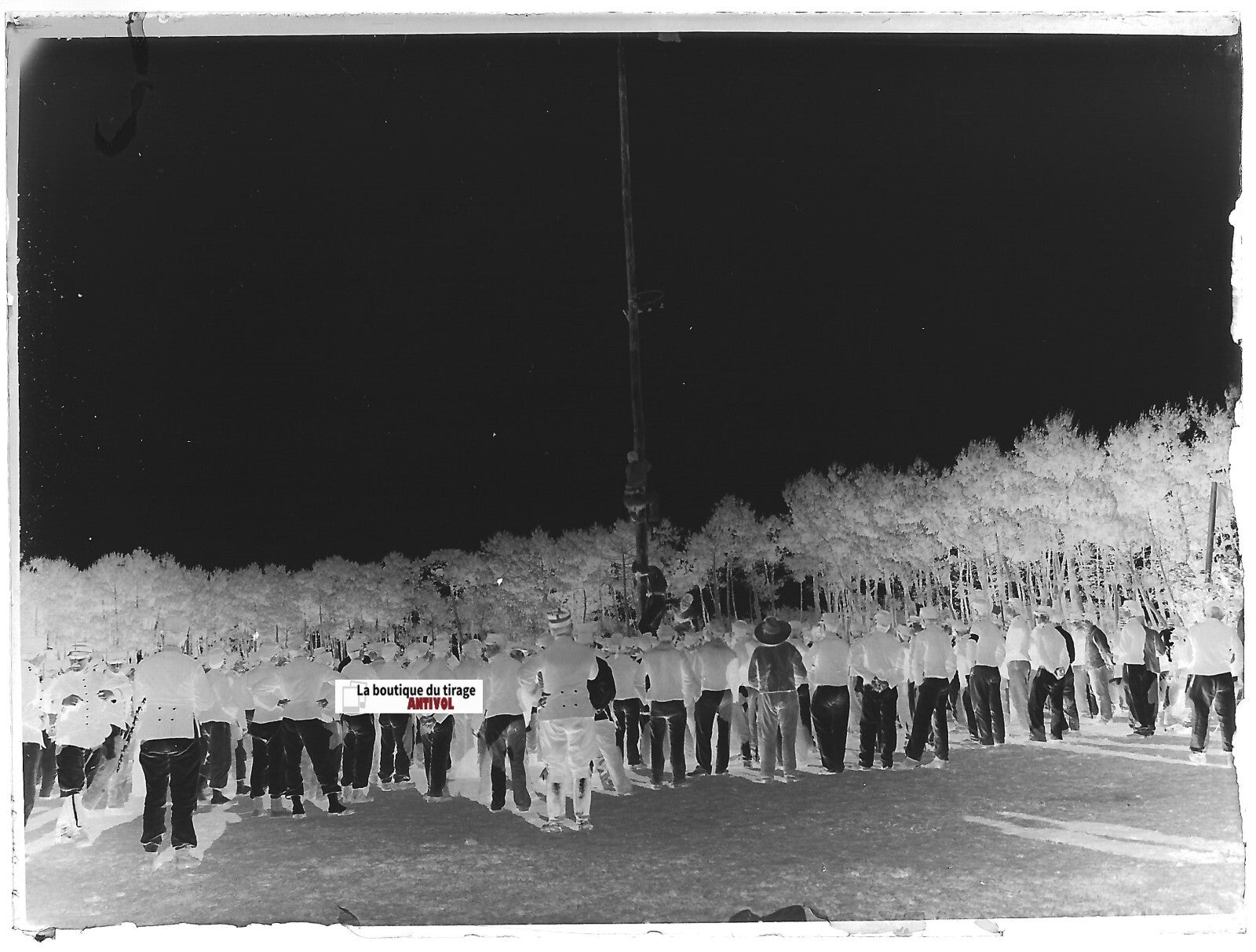 Camp militaire Meucon, Plaque verre photo ancienne, négatif noir & blanc 9x12 cm