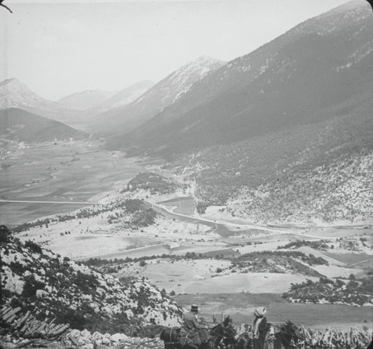 Montagne de Lachens, Var, photo ancienne plaque de verre, positif 8,5x10 cm