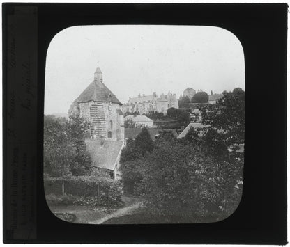 Vue générale de Lucheux, Somme, photo ancienne plaque verre, positif 8,5x10 cm
