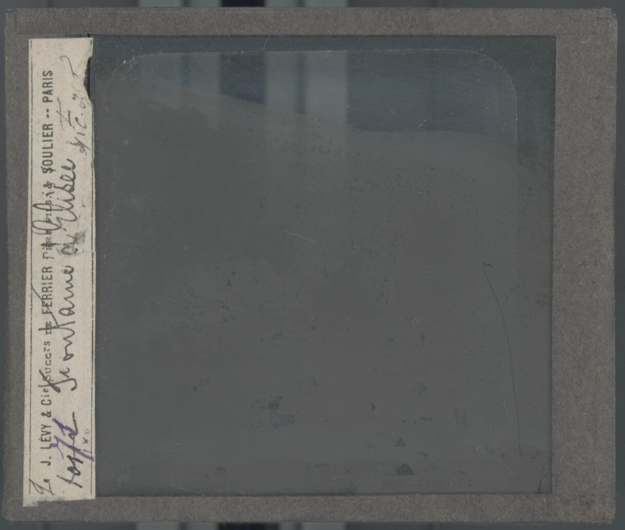 Fontaine d'Elisée Palestine, photo plaque verre, noir & blanc, positif 8,5x10 cm