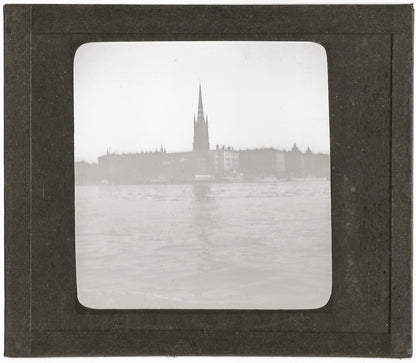 Stockholm, Suède, 1906, photo ancienne plaque verre, positif 8,5x10 cm