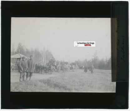Iablonoï, Russie, peuple, photo plaque verre, noir & blanc, positif 8,5x10 cm