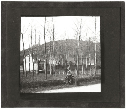La Tour, Cerny-lès-Bucy, photo ancienne plaque de verre, positif 8,5x10 cm