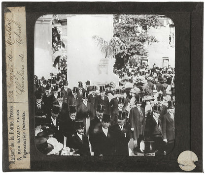 Chevaliers de Colomb, Montréal, photo plaque de verre, positif 8,5x10 cm