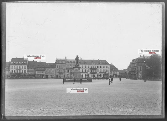 Plaque verre photo ancienne négatif noir et blanc 13x18 cm Colmar Rapp, vintage 