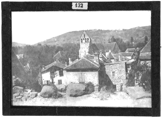 Plaque verre photo ancienne positif noir et blanc 6x9 cm Cévennes antiquité 