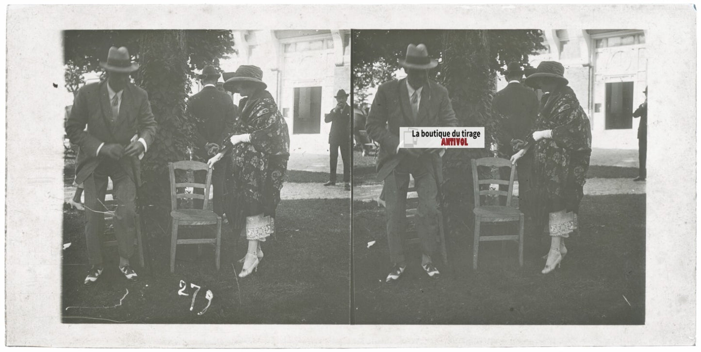 Hippodrome de Longchamp, Paris, stéréoscopie plaque verre, positif 8,5x17 cm