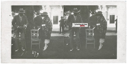 Hippodrome de Longchamp, Paris, stéréoscopie plaque verre, positif 8,5x17 cm