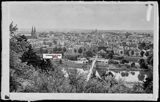 Plaque verre photo négatif noir & blanc 09x14 cm Charleville-Mézières, Ardennes