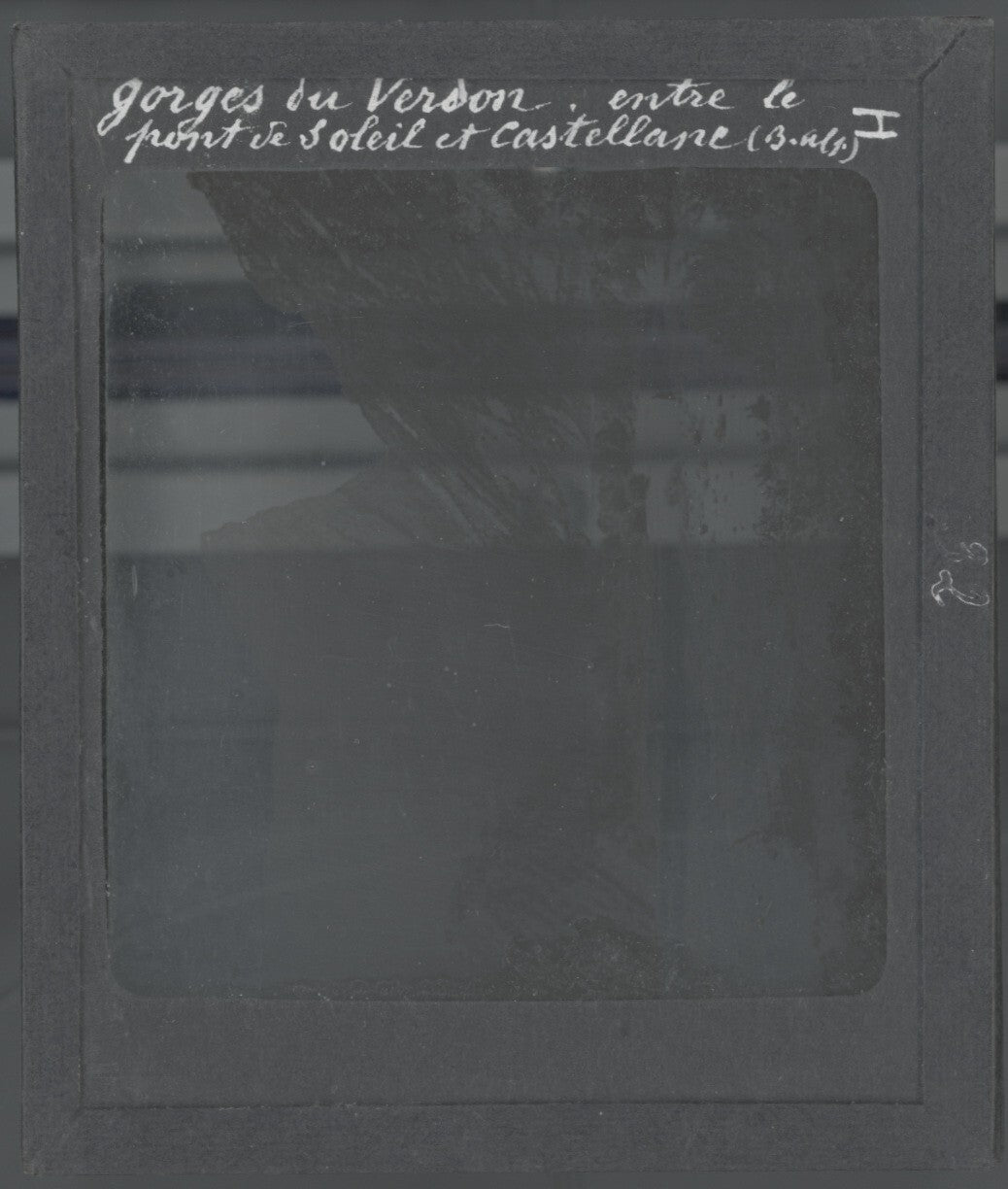 Gorges du Verdon, paysage, photo ancienne plaque de verre, positif 8,5x10 cm