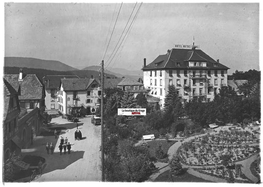 Hôtel Notre-Dame, Trois-Épis, Plaque verre photo, positif noir et blanc 13x18 cm