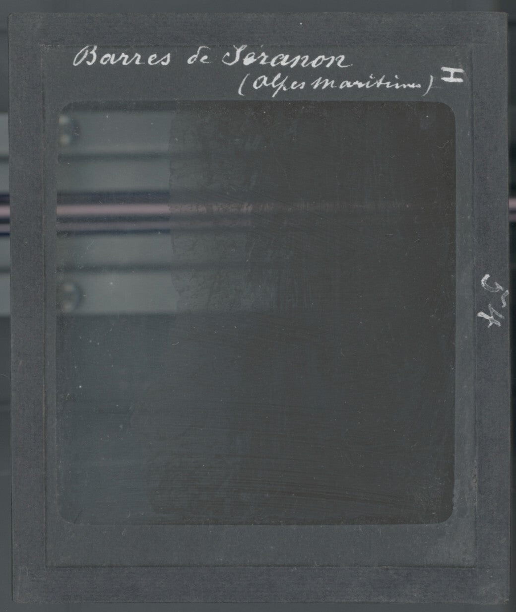 Séranon, paysage, falaise, photo ancienne plaque de verre, positif 8,5x10 cm