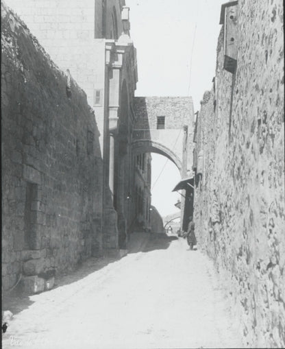 Arc de l'Ecce Homo, Jérusalem, photo plaque de verre, positif 8,5x10 cm