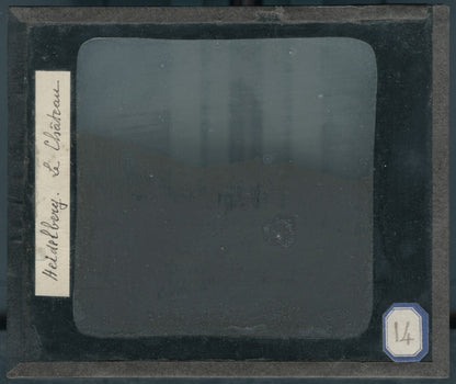 Château de Heidelberg, Allemagne, photo ancienne plaque verre, positif 8,5x10 cm