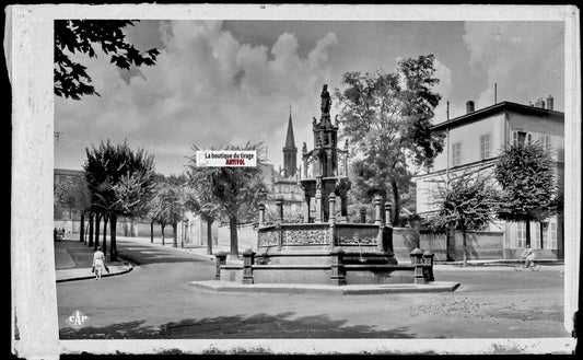 Plaque verre, photo négatif noir & blanc 9x14 cm, Clermont-Ferrand, Amboise